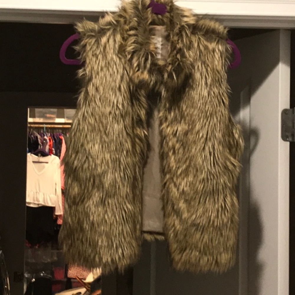 Faux fur vest